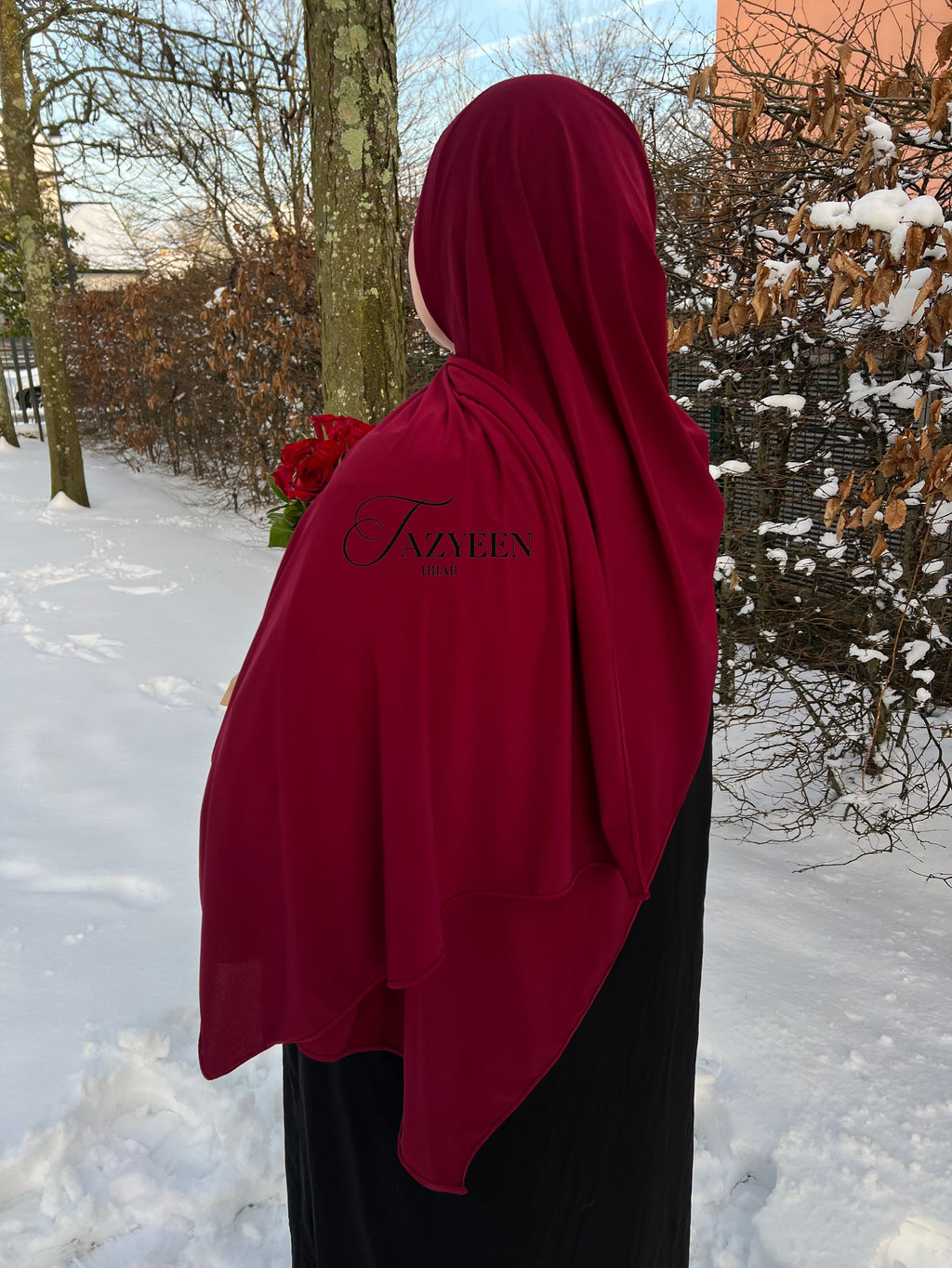 Hijab jersey premium de luxe bordeaux