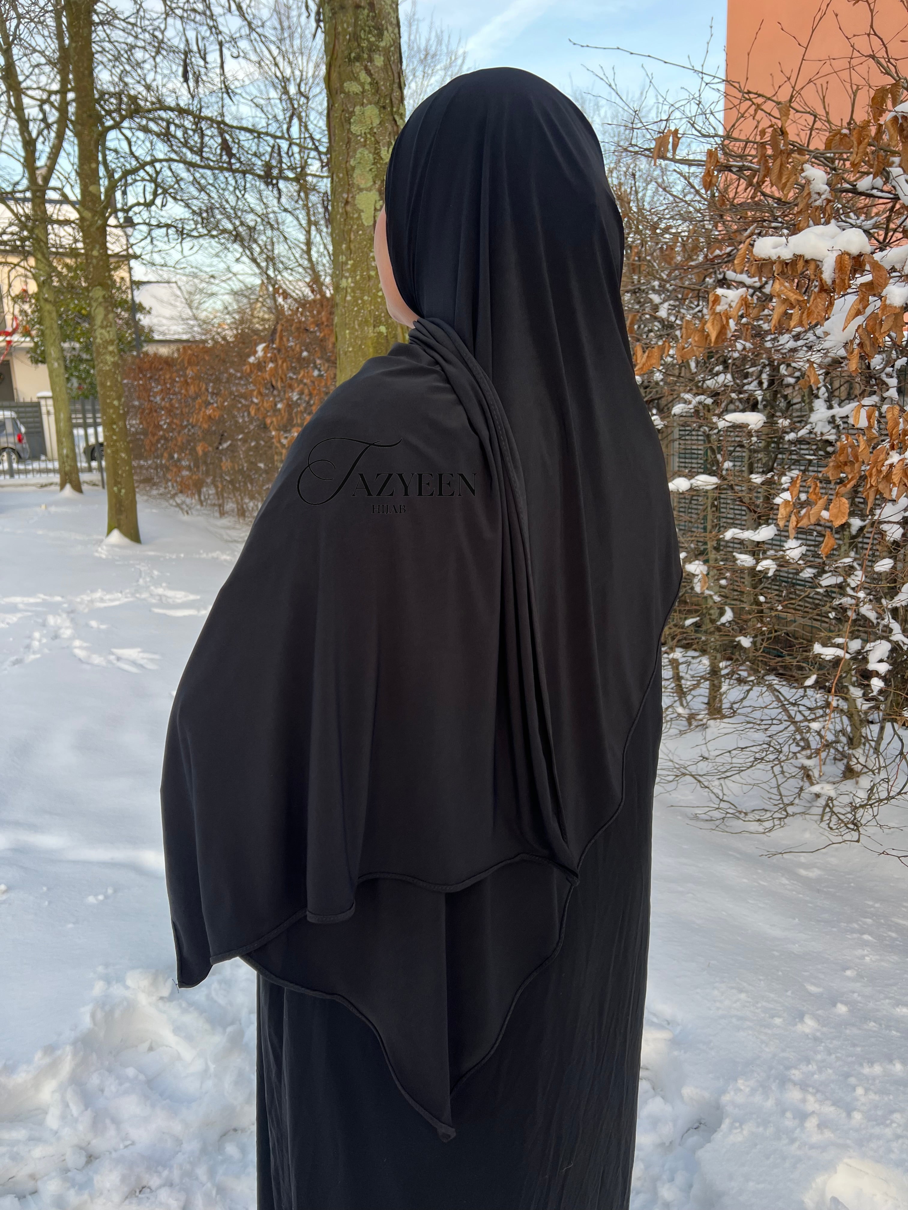 Hijab jersey premium de luxe noir