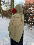 Hijab plume vert