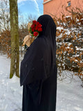 Hijab jersey à strass noir