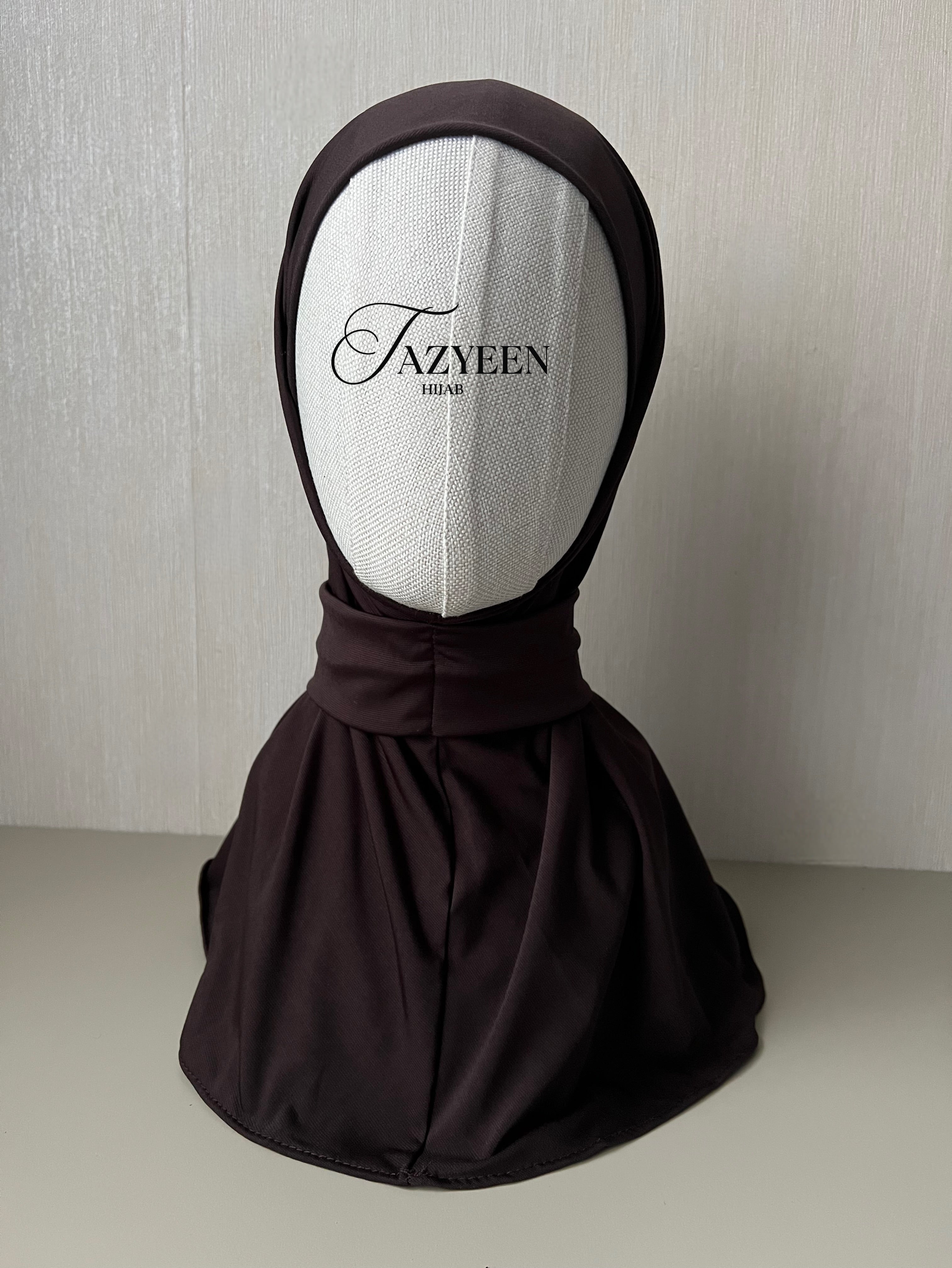Cagoule hijab marron