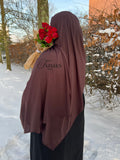 Hijab jersey premium de luxe marron