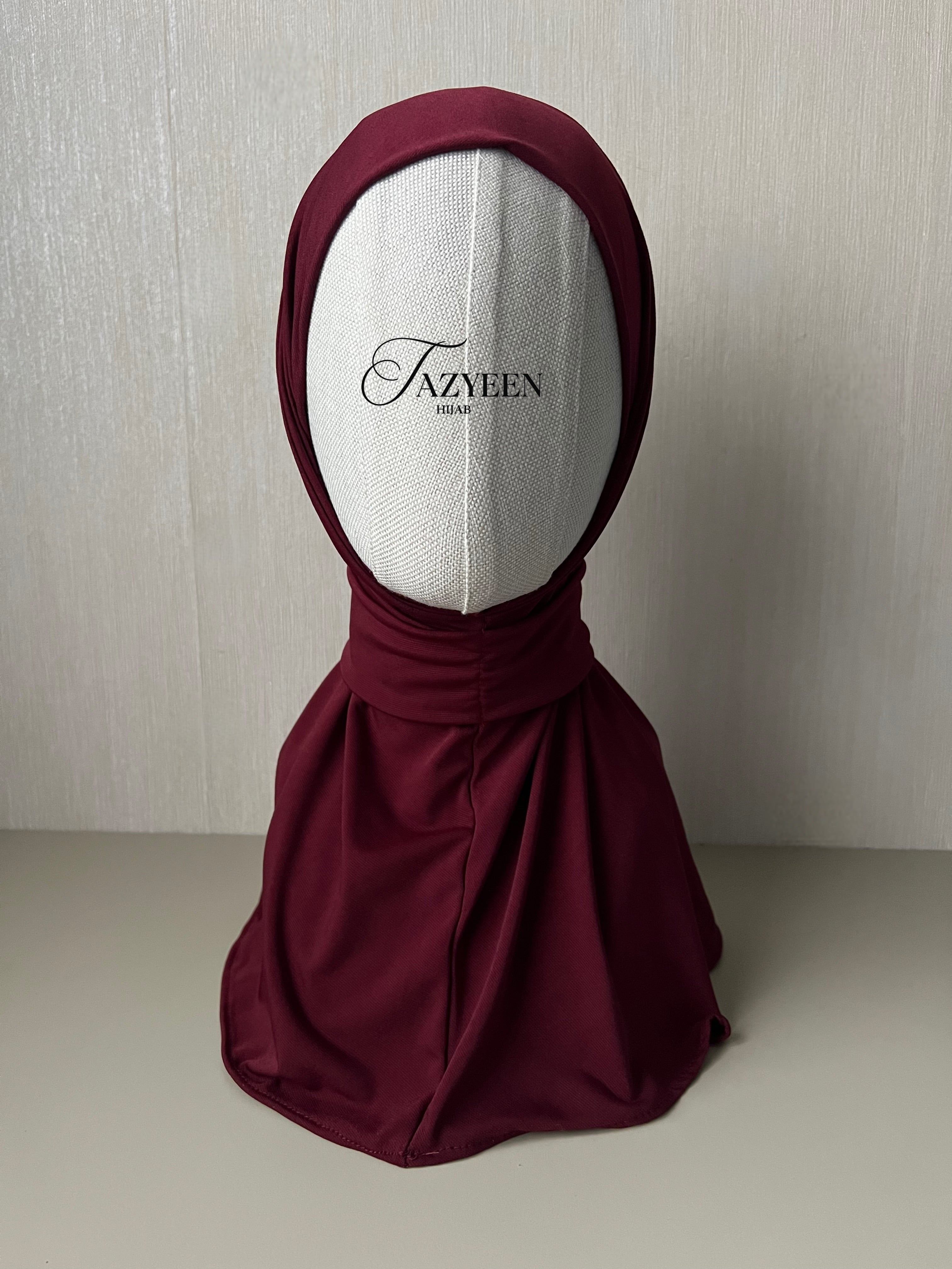 Cagoule hijab bordeaux