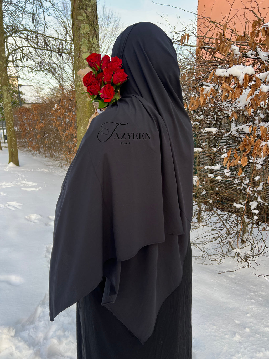 Hijab plume noir