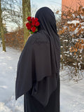 Hijab plume noir