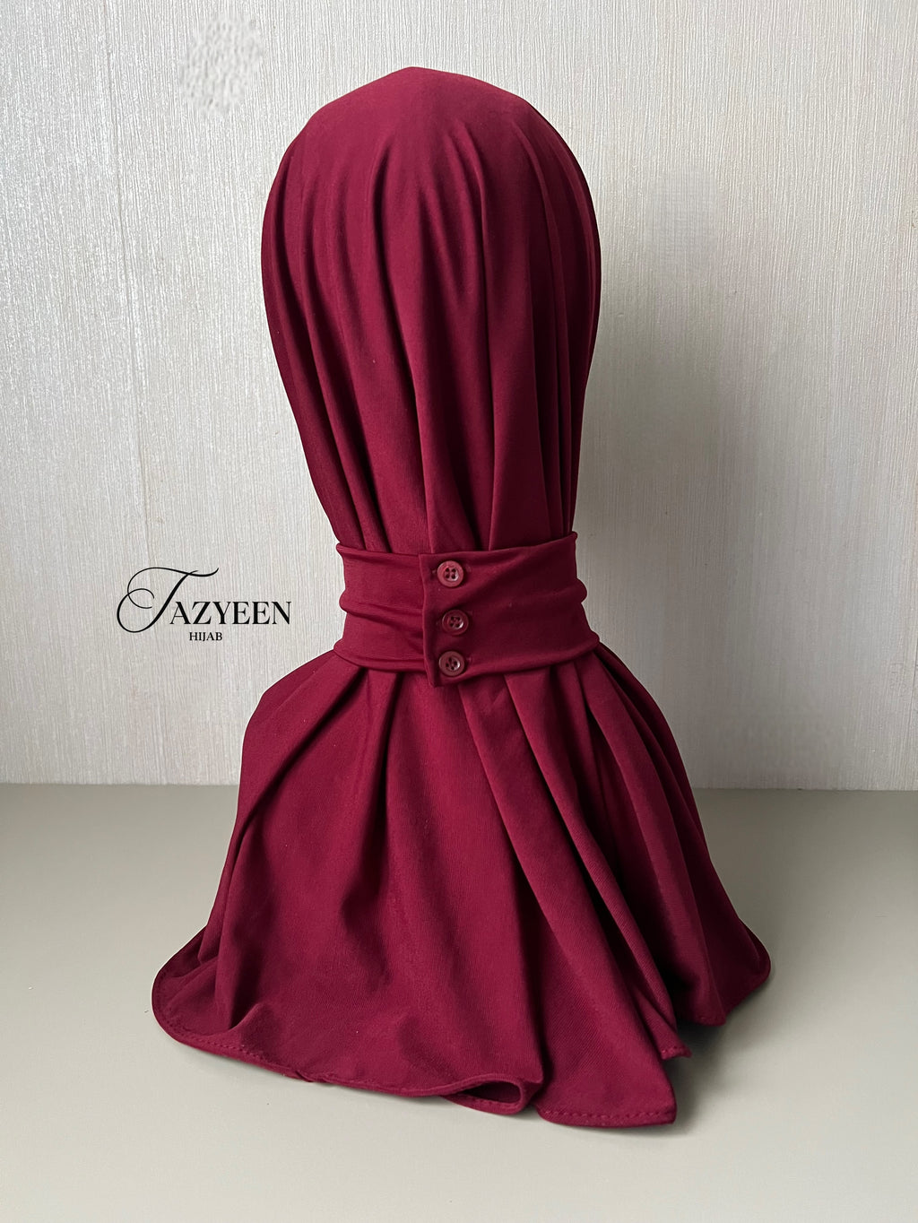 Cagoule hijab à strass bordeaux