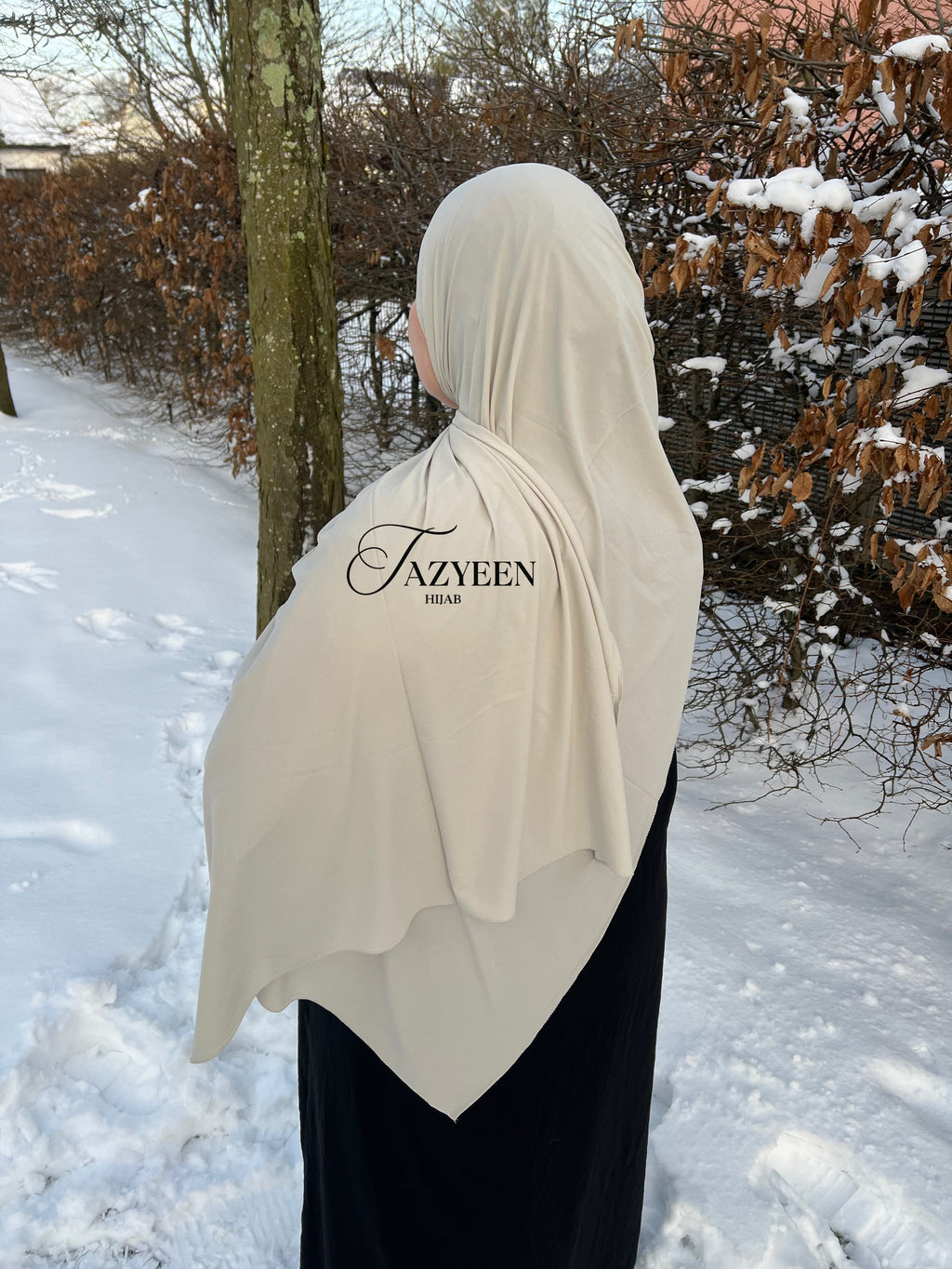 Hijab plume beige