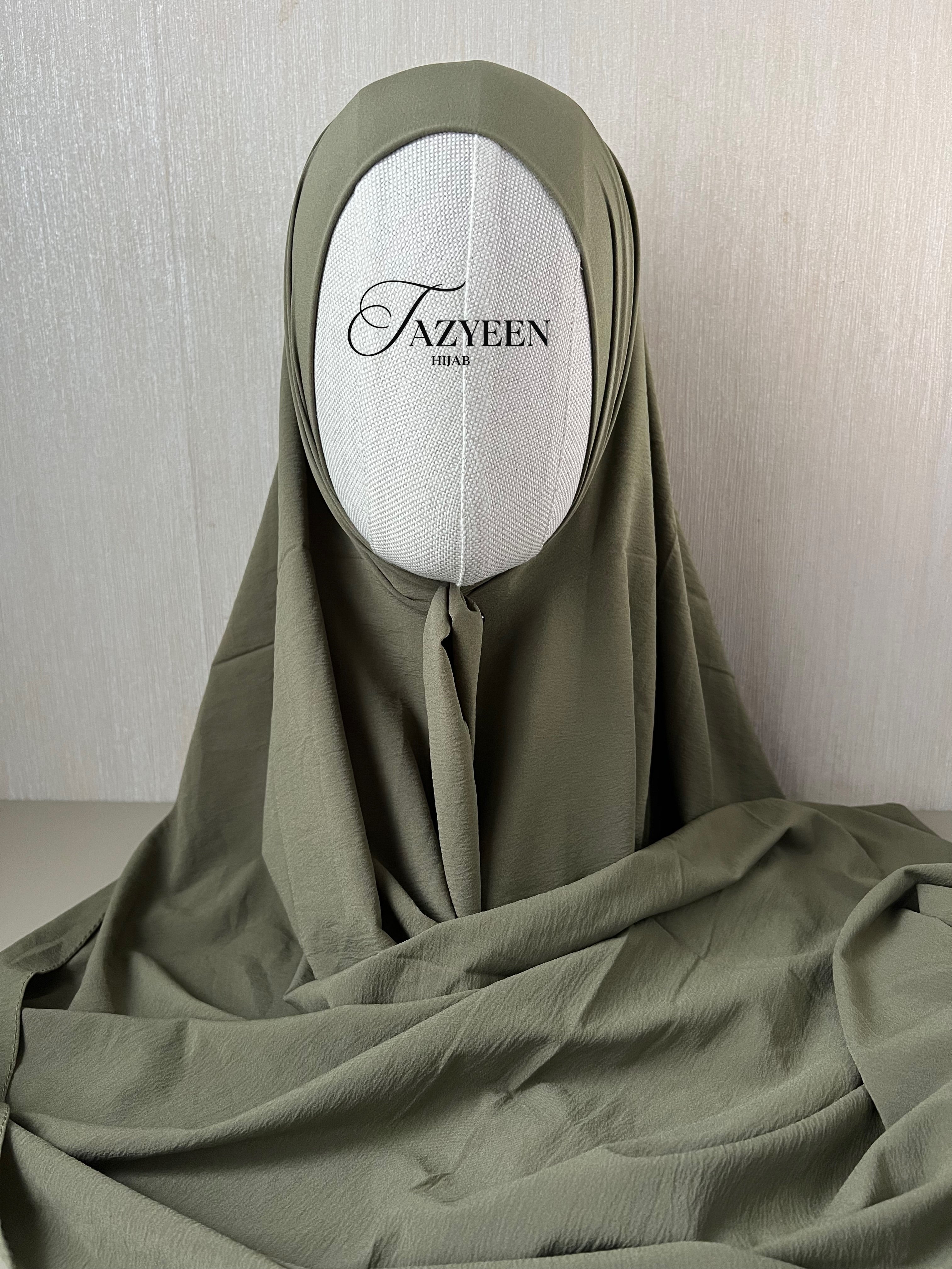 Hijab plume vert