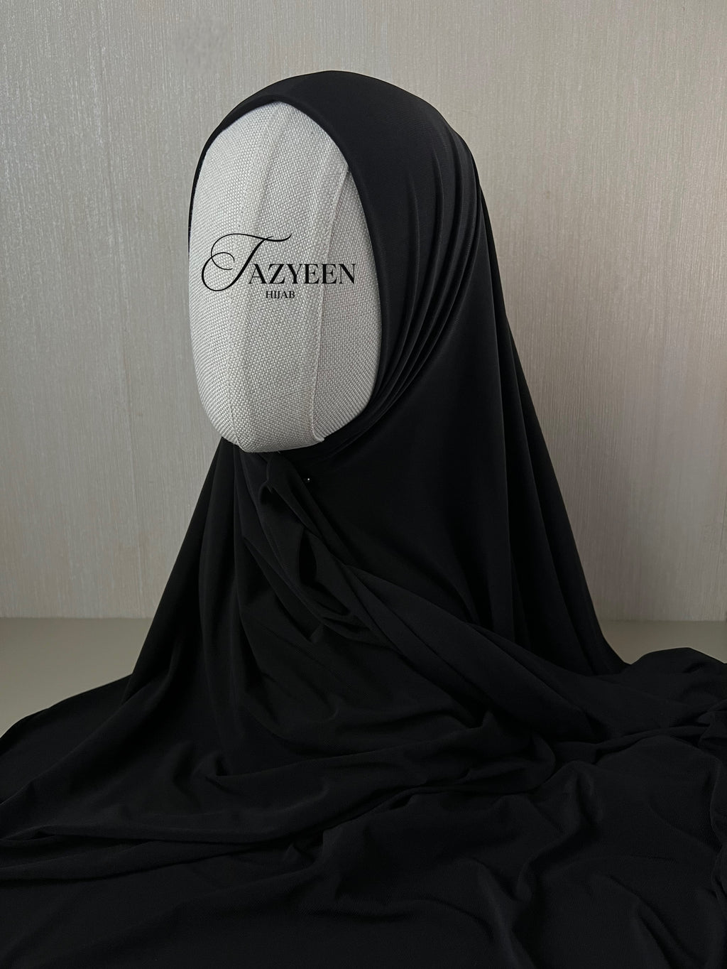 Hijab jersey premium de luxe noir