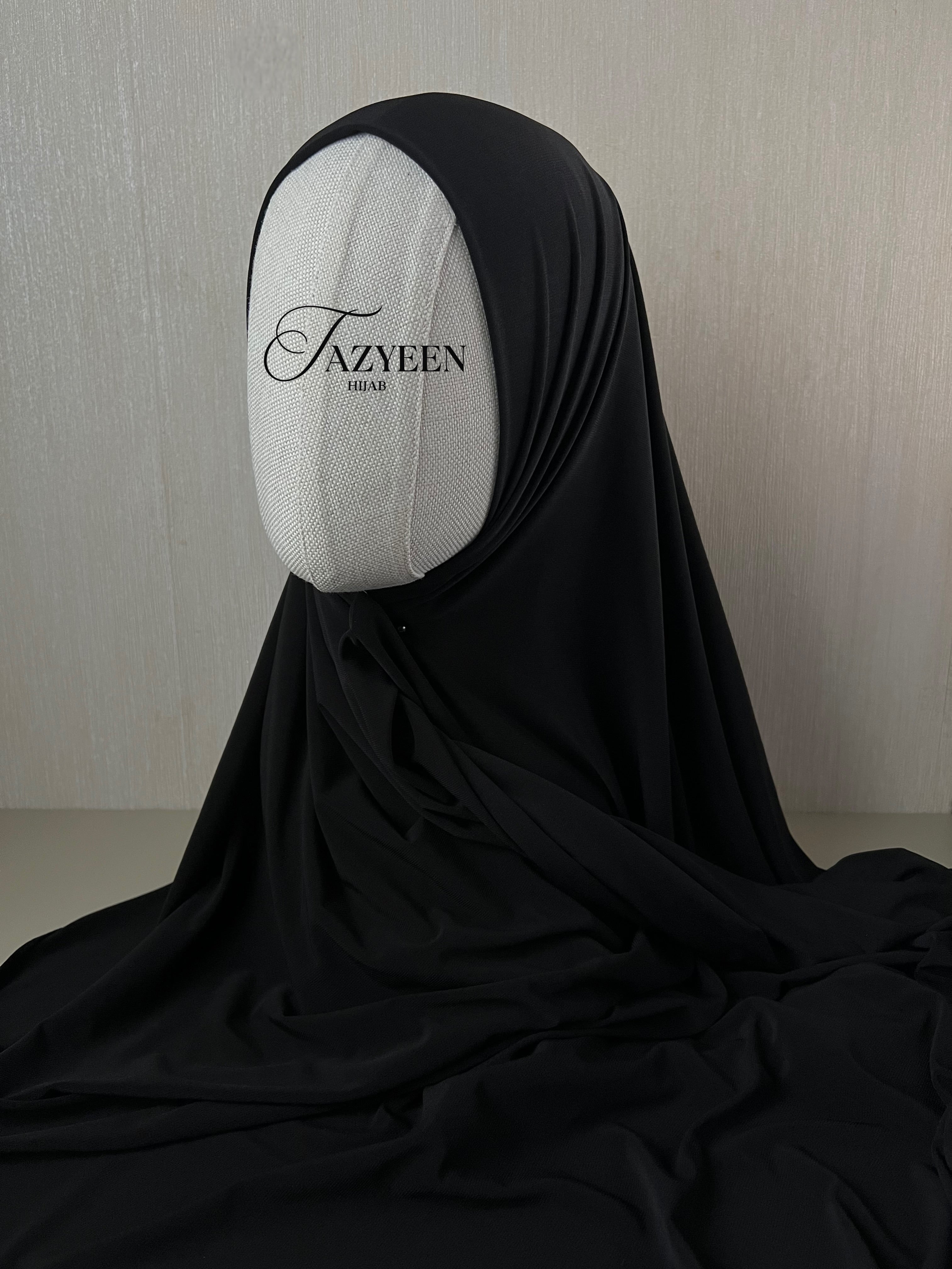 Hijab jersey premium de luxe noir