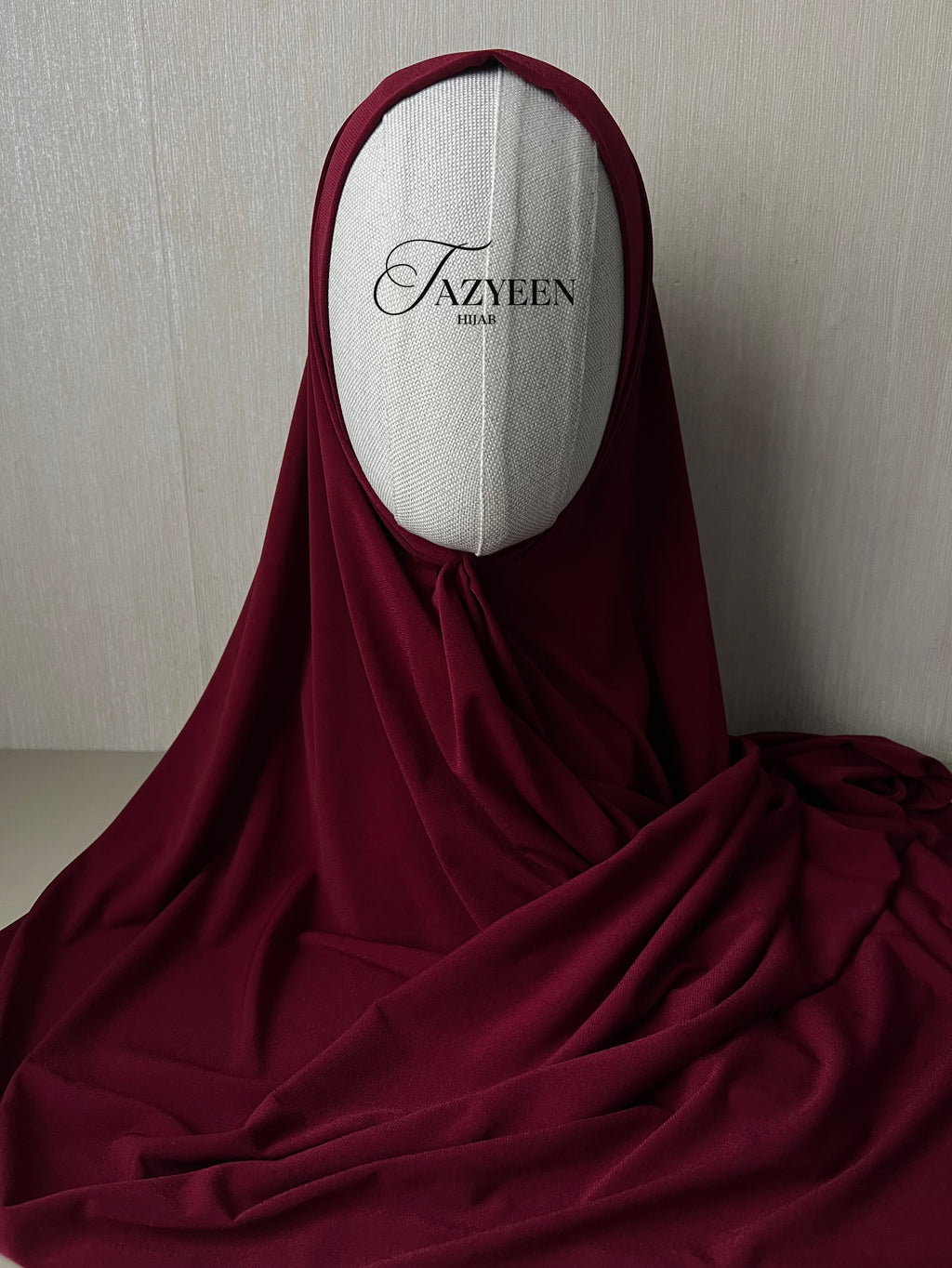 Hijab jersey premium de luxe bordeaux