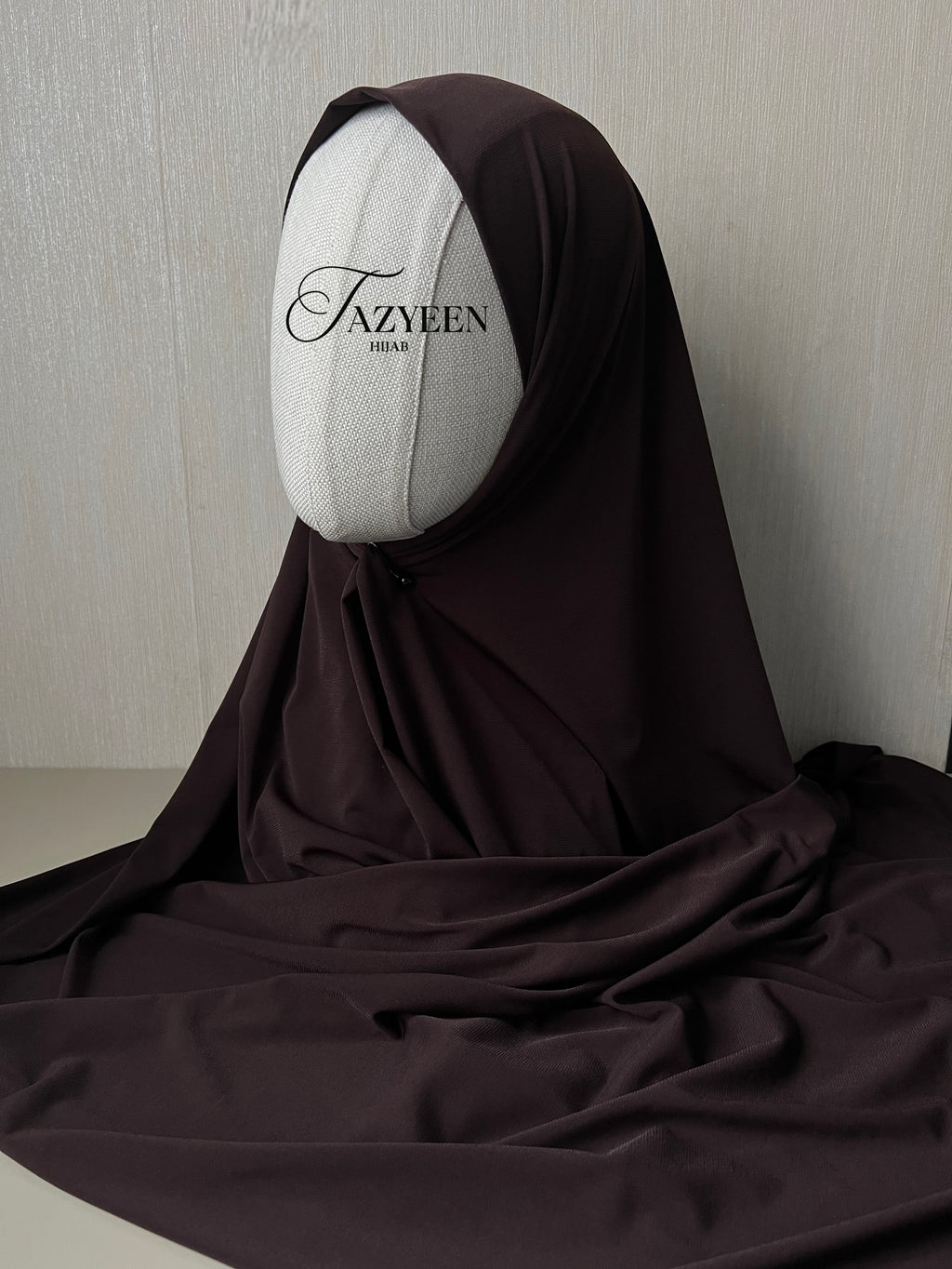 Hijab jersey premium de luxe marron