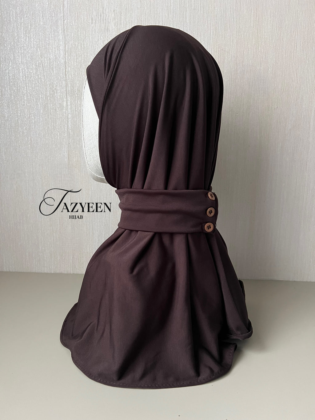 Cagoule hijab marron