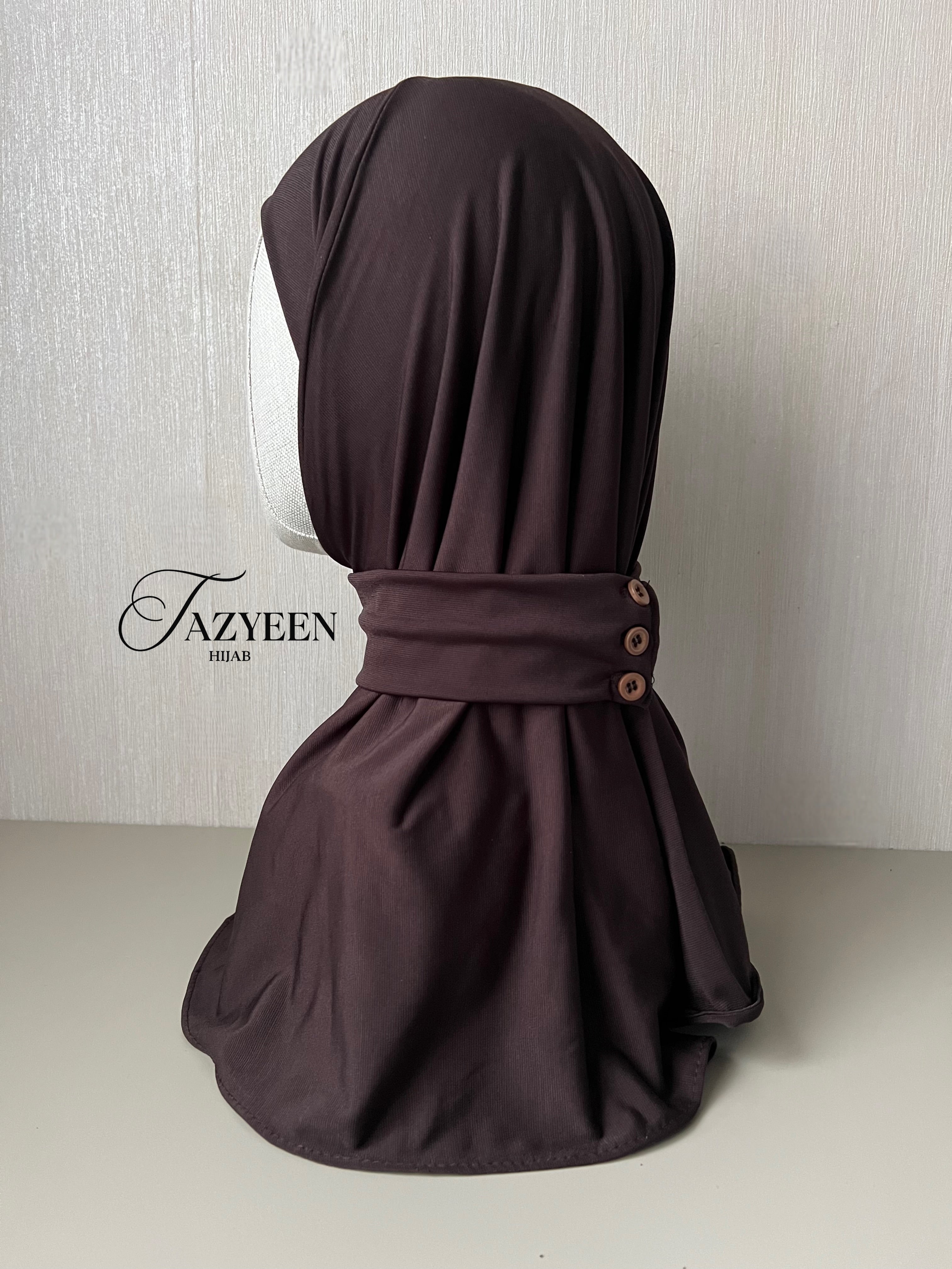 Cagoule hijab marron