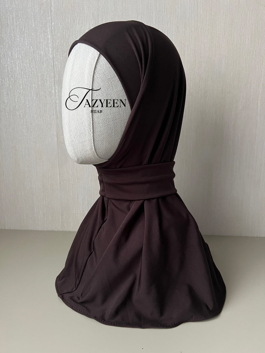 Cagoule hijab marron
