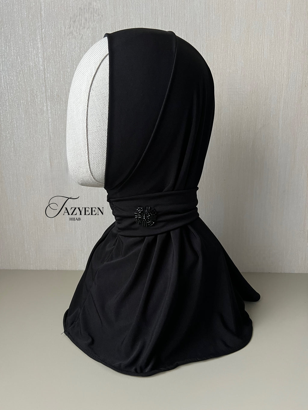 Cagoule hijab à strass noir
