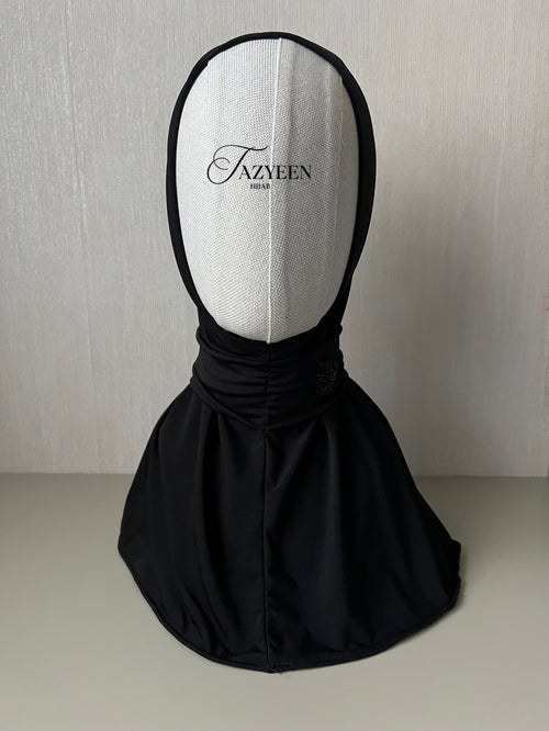 Cagoule hijab à strass noir