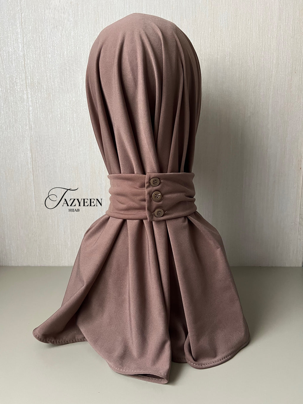 Cagoule hijab à strass taupe