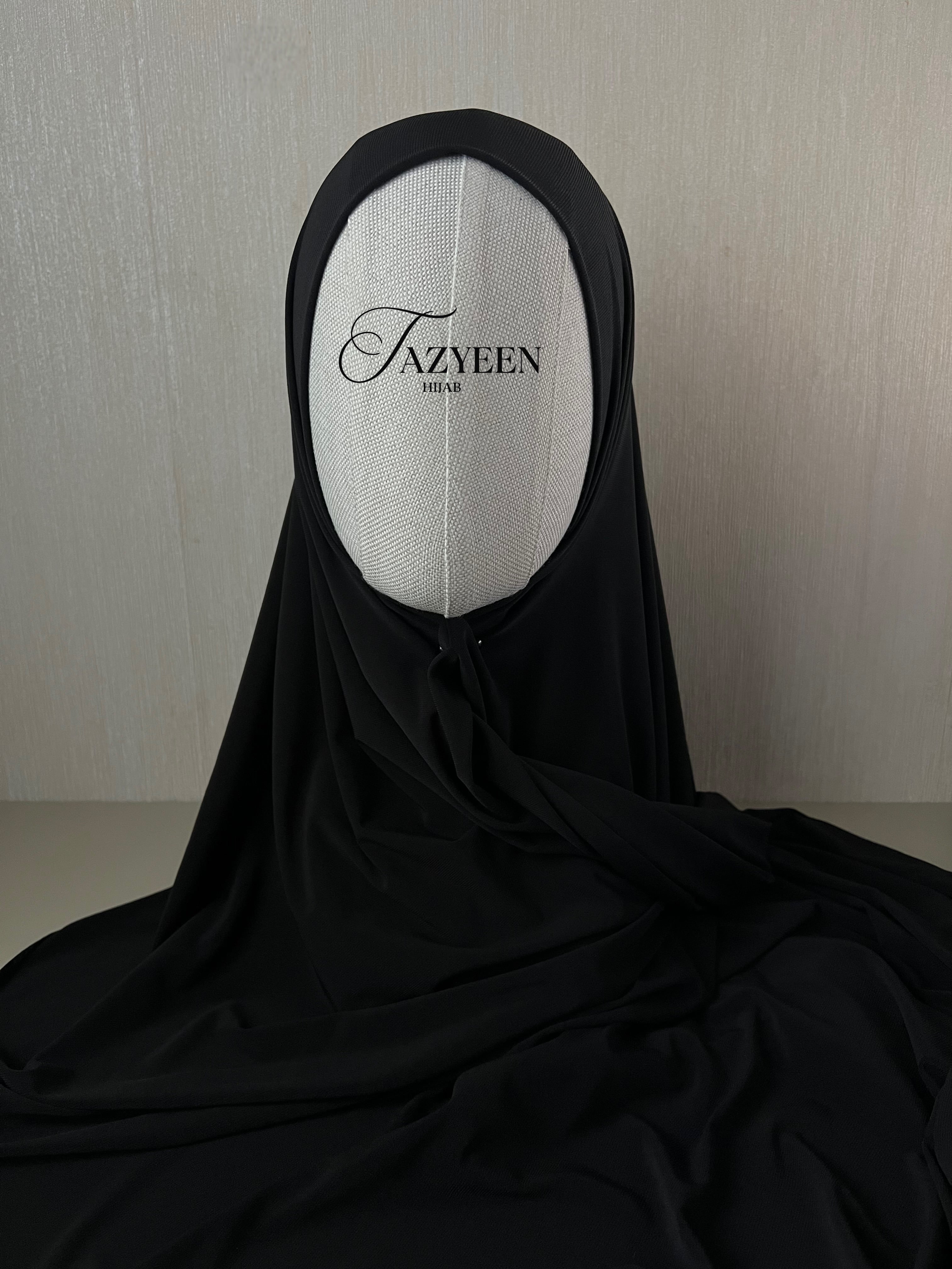 Hijab jersey premium de luxe noir